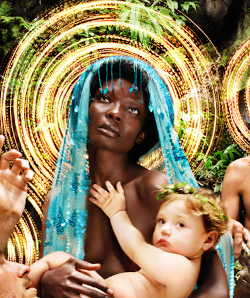 David LaChapelle, The holy family with St. Francis