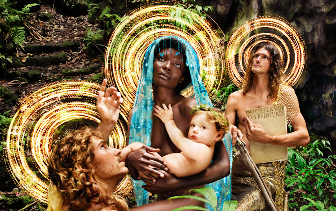David LaChapelle, The holy family with St. Francis
