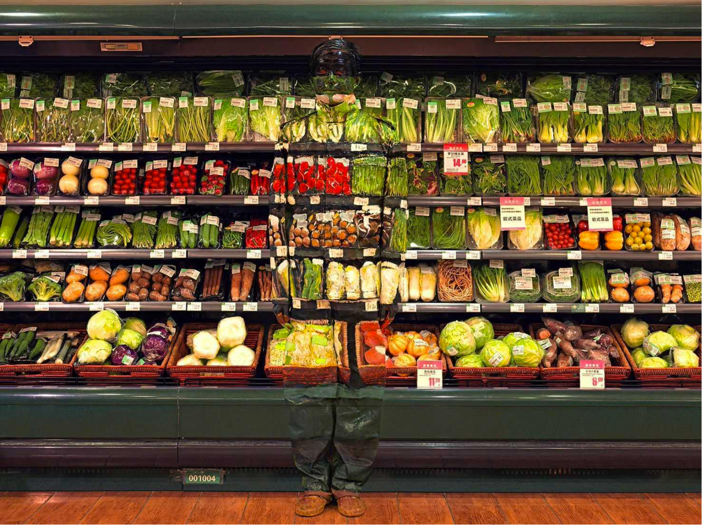 Liu Bolin, Hiding in the city, Green Food